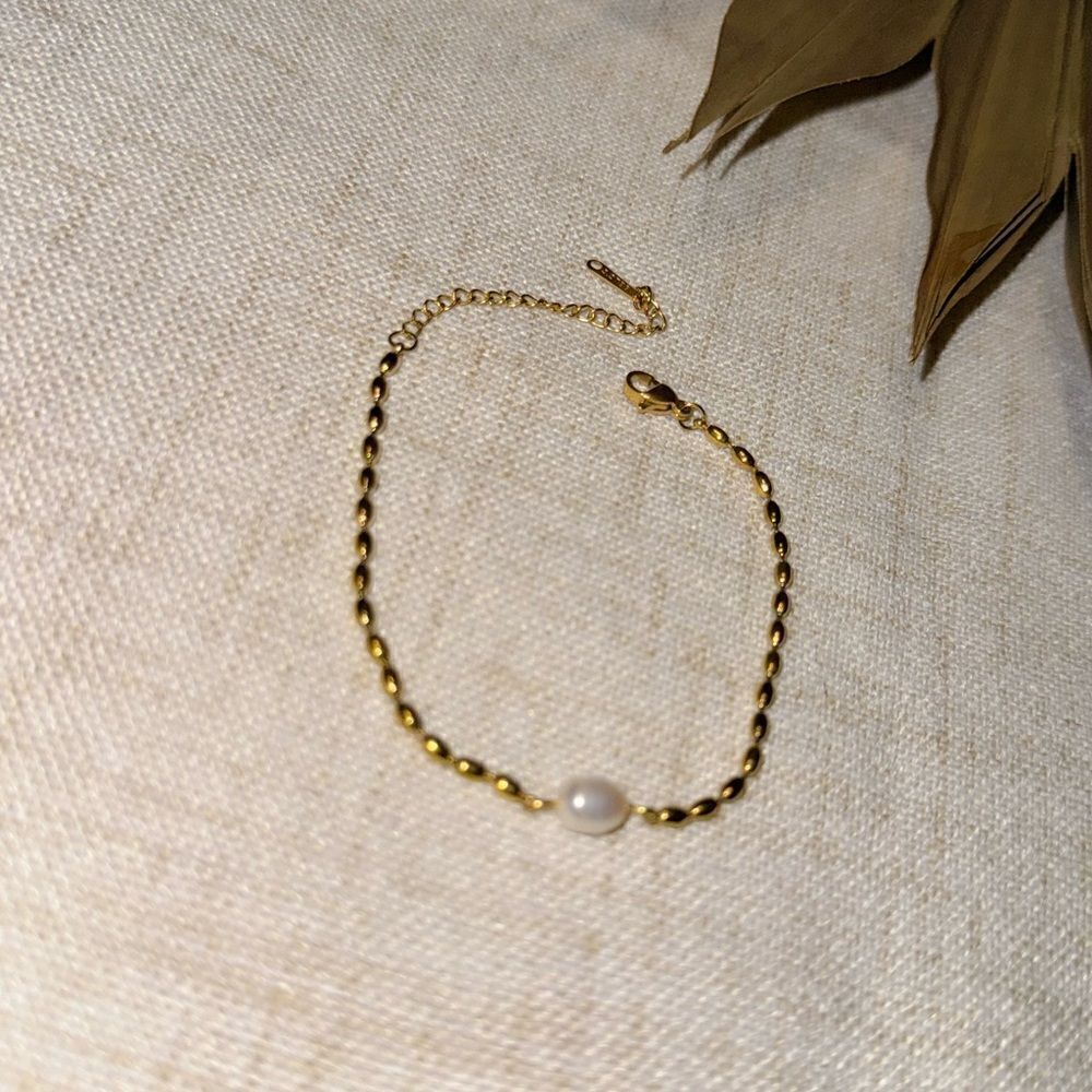 Fresh water pearl bracelet M501 - Picture 3 of 5